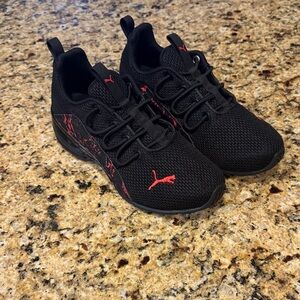 Puma Kids Black and Red Sneakers